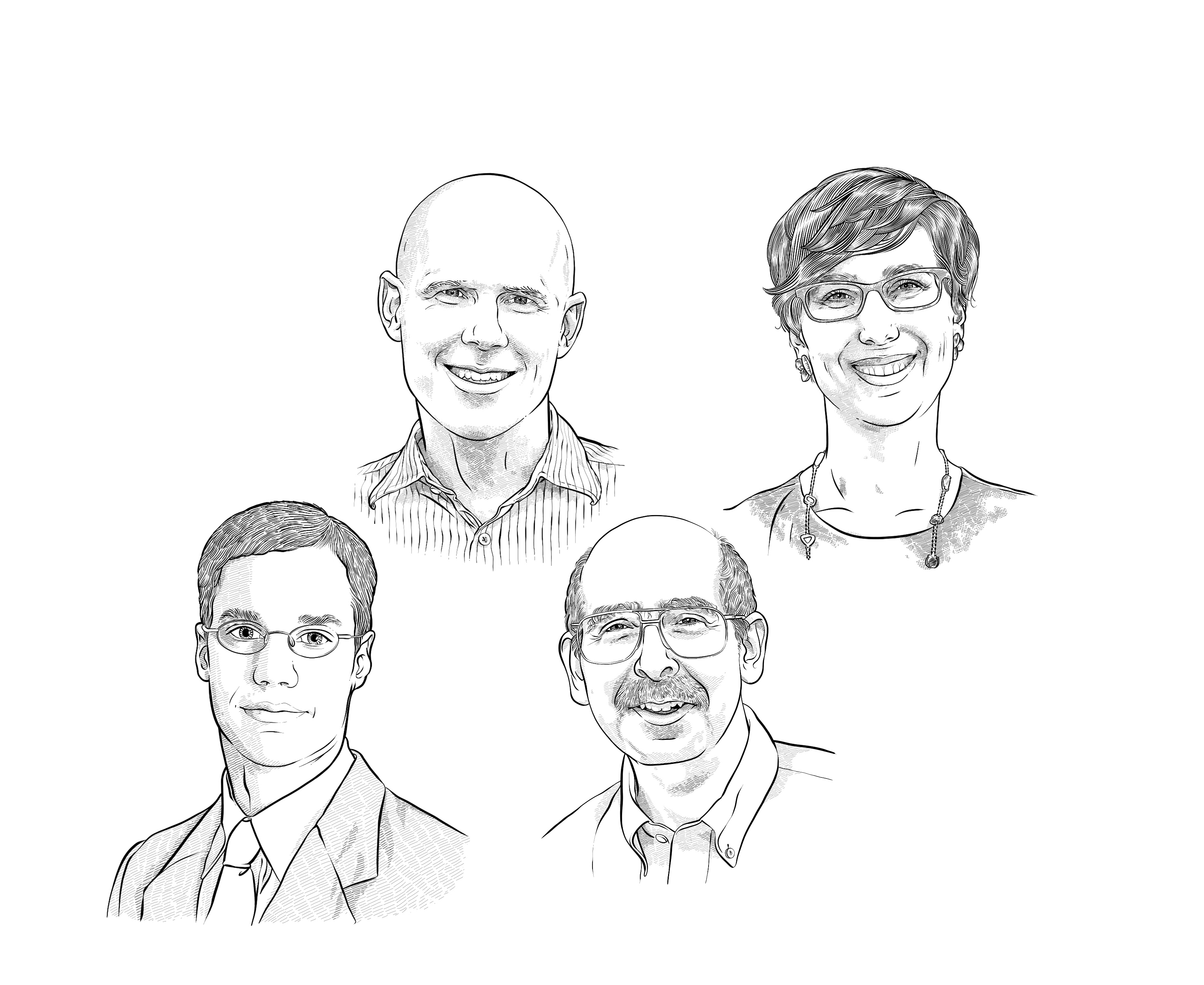 Illustrations of alumni featured in the book Find Your Path