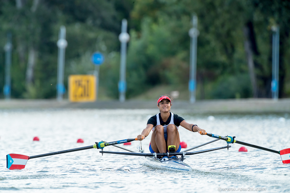 Veronica Toro ’16 in a rowing competition