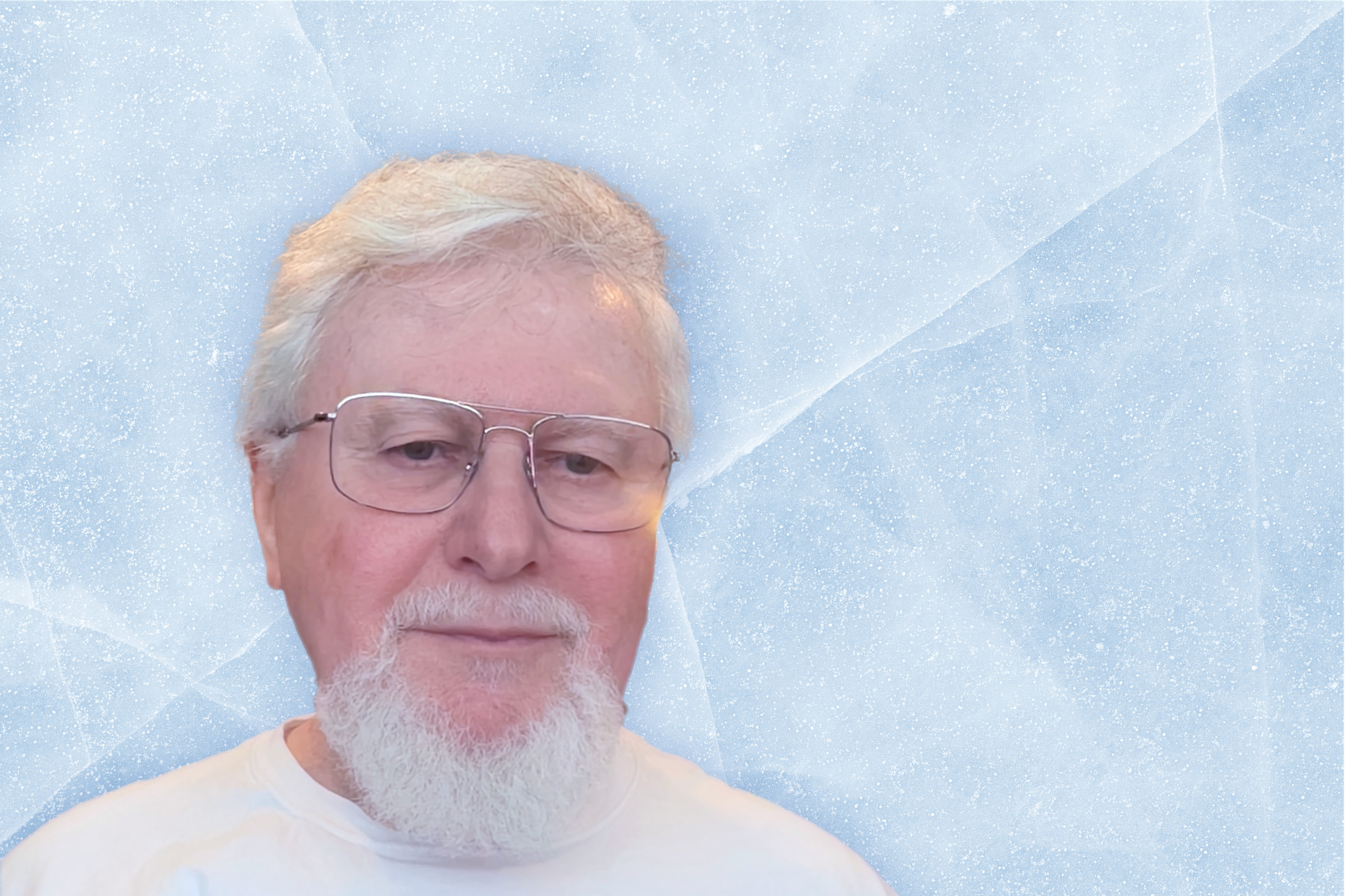 Boris Rubinsky headshot on a light blue, icy background